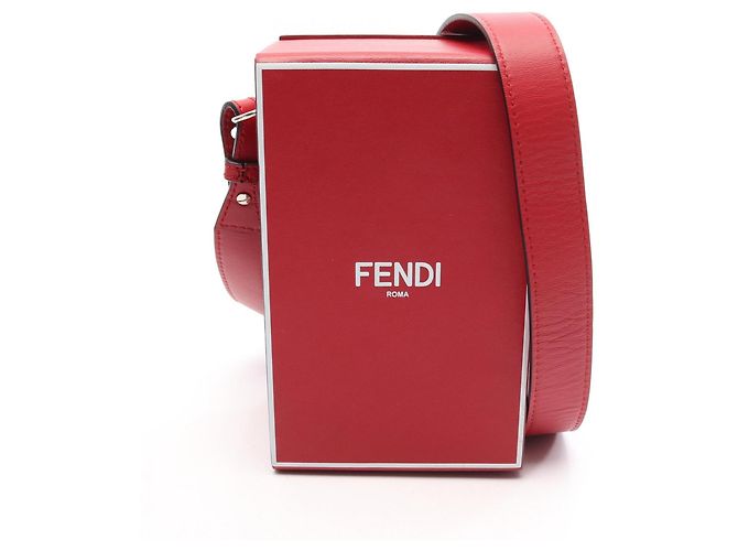 Borsa a spalla Fendi Box Rosso