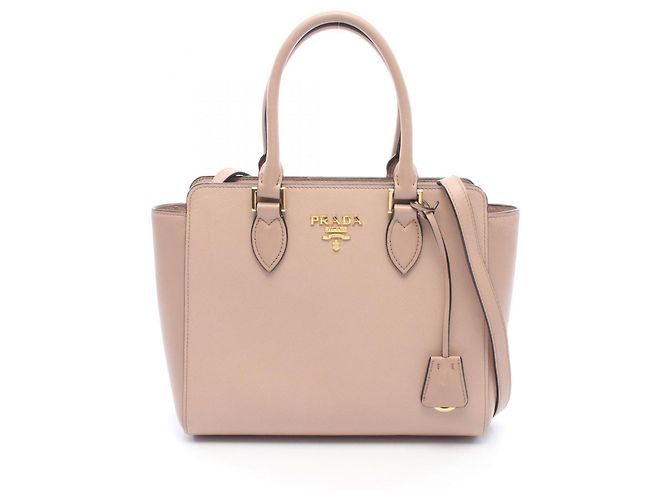 Borsa 2-way in pelle rosa Prada