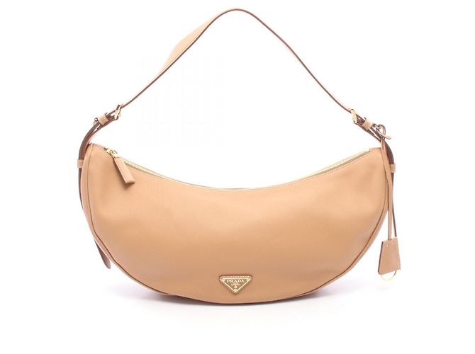 Prada Borsa a spalla Demi Lune Large Marrone