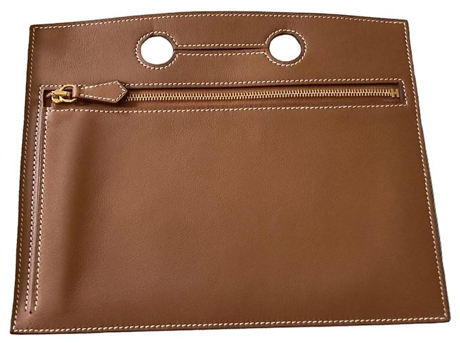 Hermès Pochette Backpocket em couro Marrom