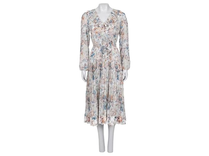 Zimmermann Durchsichtiges Plisseefloralkleid - FOX2 Gebraucht