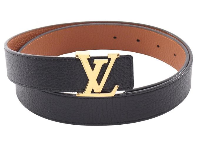 Louis Vuitton Ceinture LV Initials Madeleine Reversible Leather Belt Braun Schwarz