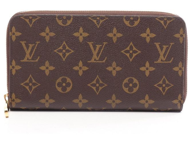 Louis Vuitton Zippy Organizer Monogram Round Long Wallet Brown