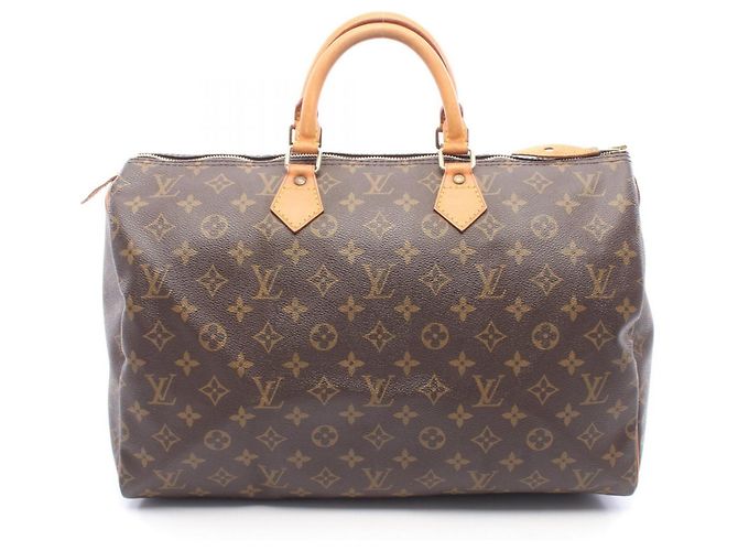 Bolso de mano Louis Vuitton Speedy 40 Monogram Castaño Monograma