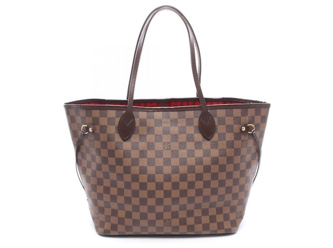 Saco Tote Louis Vuitton Neverfull MM Damier Ebene Marrom