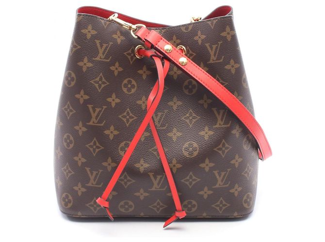 Néonoé Borsa a tracolla Louis Vuitton NeoNoe Marrone Rosso Monogramma