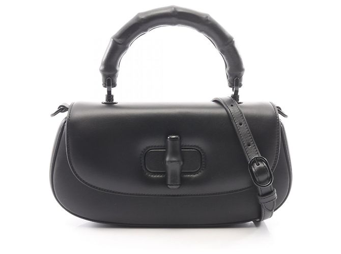 Borsa 2-Way Gucci Bamboo Diva Nero