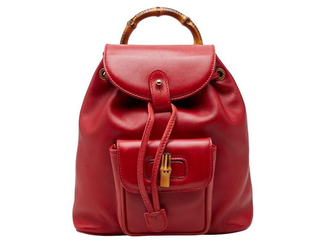 Gucci Bamboo Rucksack Rot