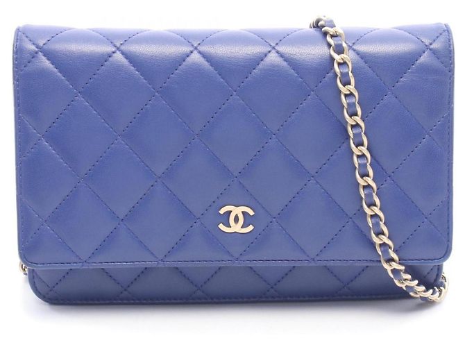 Borsa a tracolla Chanel Matelassé Blu