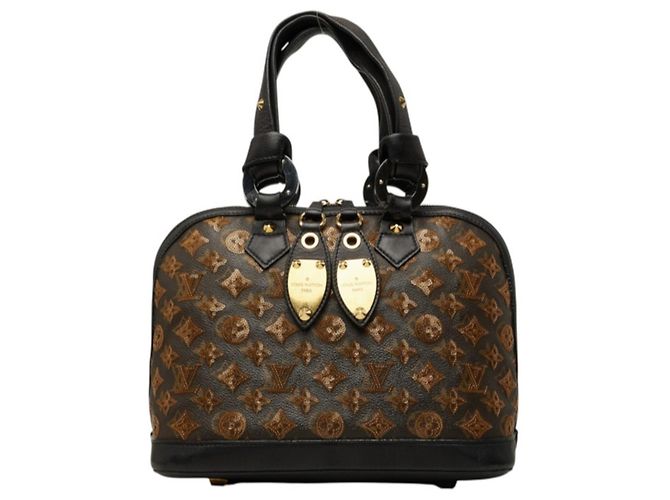 Bolsa de mão Louis Vuitton Monogram Eclipse Alma Marrom Monograma