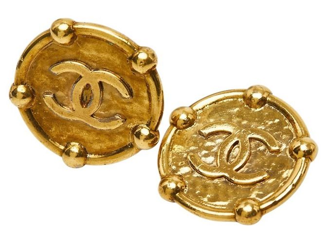 Orecchini vintage Chanel Coco Mark D'oro