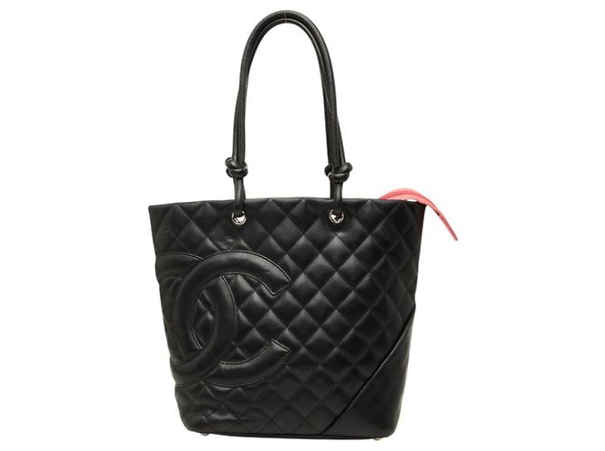 Sac Tote Chanel Cambon Line Coco Mark Noir Rose
