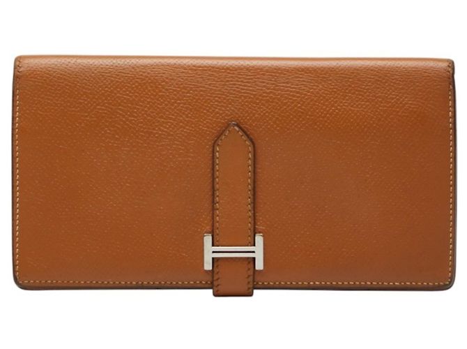 Hermès Cartera Hermes Bearn Classic Castaño