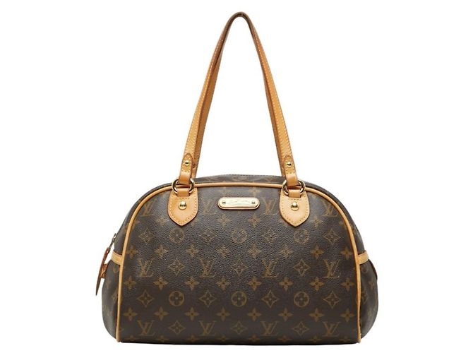 Sac à main Louis Vuitton Monogram Montorgueil PM Marron Monogramme