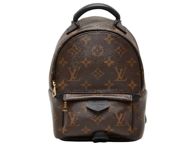 Mochila Louis Vuitton Monogram Palm Springs Mini Marrom Preto Monograma