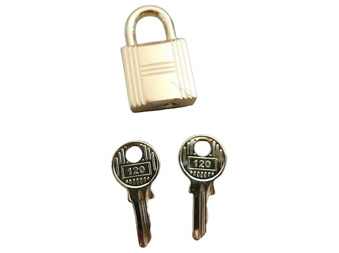 Cadenas et clés Hermès plaqué or Doré 