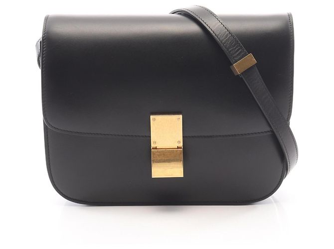 Céline Borsa a tracolla Celine Classic Box Medium Nero 
