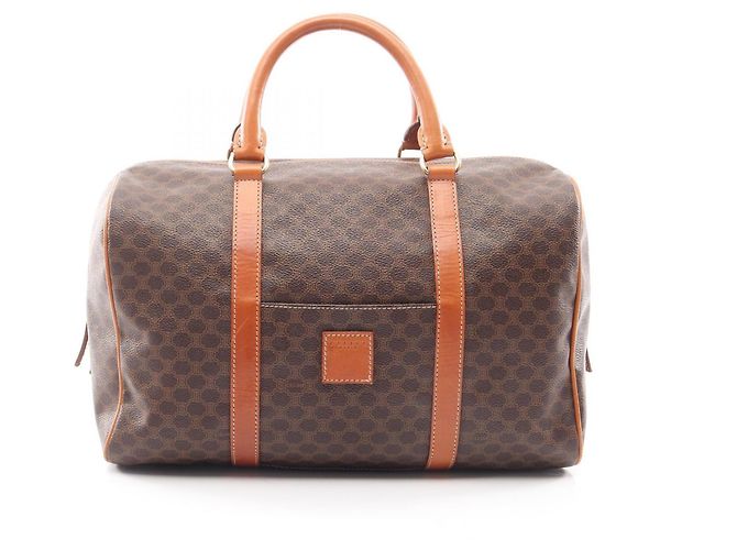 Céline Celine Macadam Handtasche Braun Beige