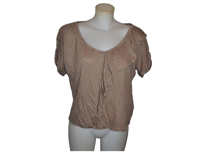 Weekend Max Mara Maglietta beige con volant