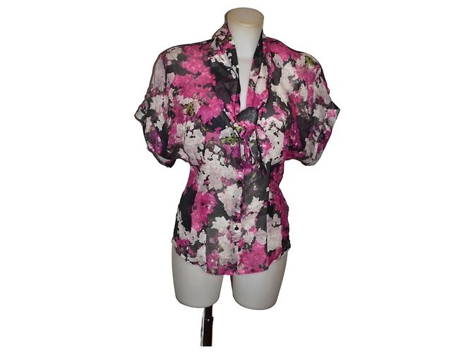 Camicetta Paul Smith Black Label Floreale Nero Rosa Bianco Verde