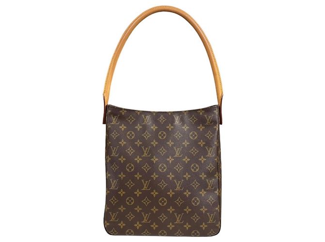 Bolso de hombro Louis Vuitton Looping GM Monogram Castaño