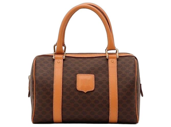 Céline Sac Boston Vintage Celine Monogram Canvas Marron Monogramme