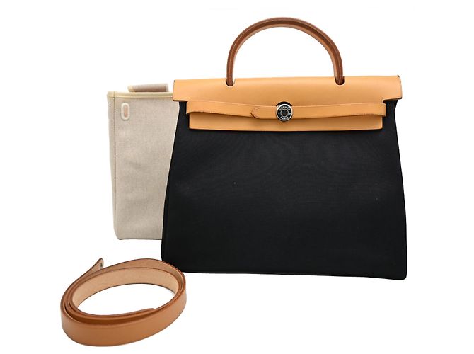 Hermès Borsa Hermes Herbag PM Nero Beige 