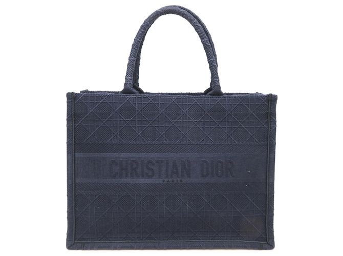 Christian Dior Kanner Book Tote Medium Blu navy