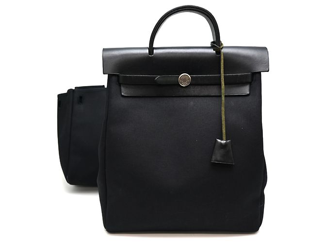 Hermès Bolsa de Ombro Hermes Herbag Ad PM Preto