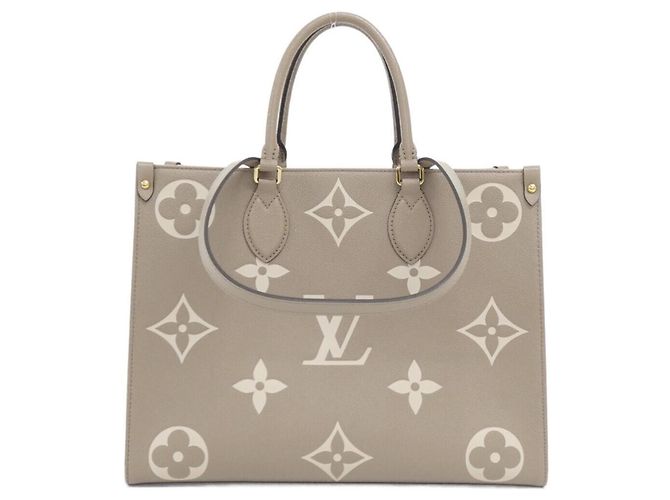Borsa Louis Vuitton Bicolor Monogram Empreinte OnTheGo MM Multicolore Grigio Monogramma