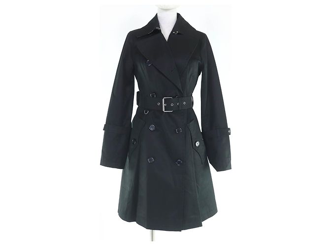 Burberry Blue Label Trench Coat com forro de algodão e lã Preto