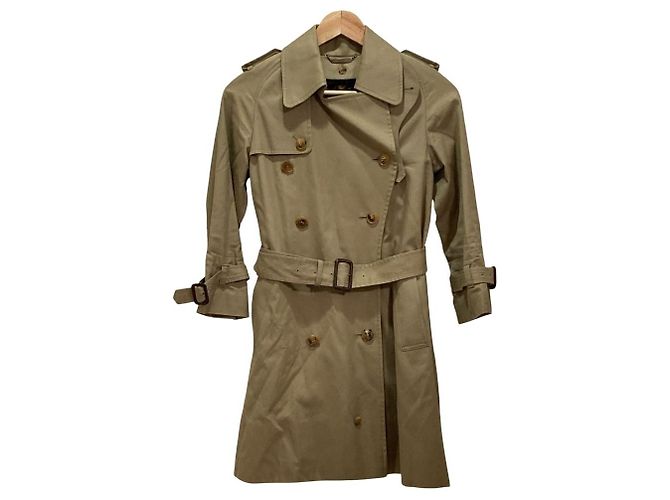Autre Marque beautiful people Trench Coat con forro de leopardo Beige