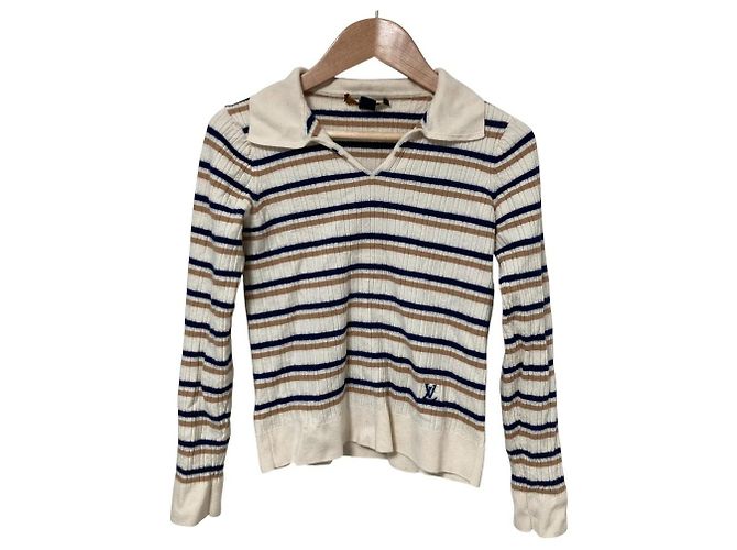 Louis Vuitton Gestreifter Strickpullover Roh