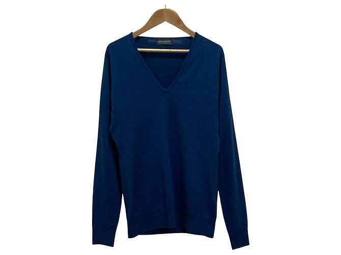 Autre Marque Top de malha de lã John Smedley Azul