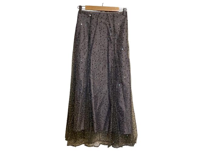 Autre Marque Gonna a sirena con paillettes Mystrada Marrone