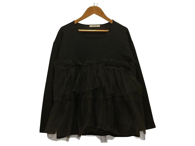 Autre Marque Top de malha de tule CADUNE Preto