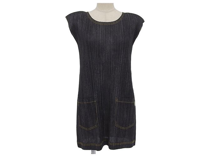 Issey Miyake PLEATS PLEASE Tunic Polyester Tunic Black