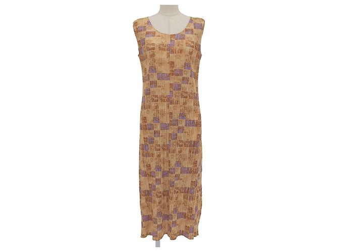 Issey Miyake Vestido Multi Polyester PLEATS PLEASE Multicolor