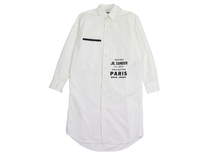 Jil Sander Langarmshirt aus Baumwolle Weiß