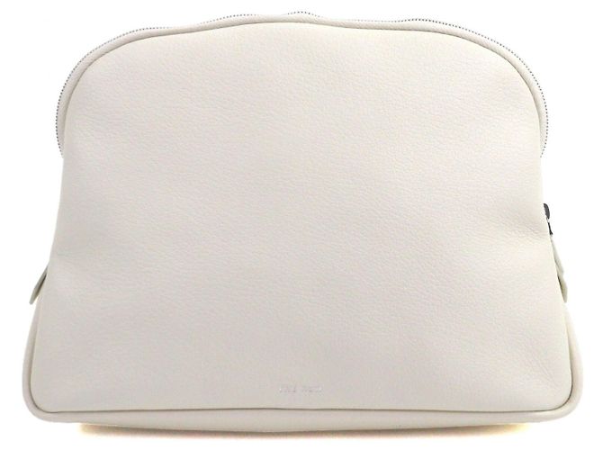 THE ROW Leder-Clutch Roh