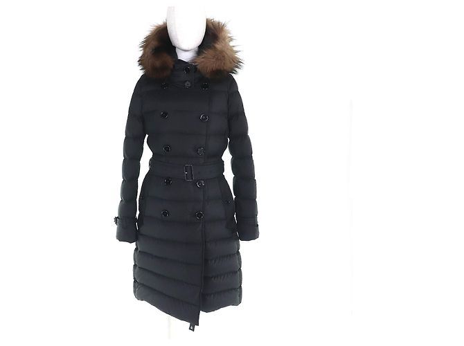 Burberry Nova Check Down Coat Black
