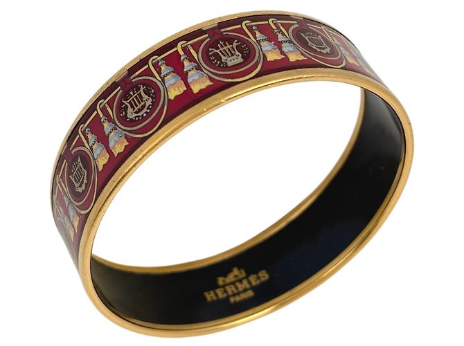 Hermès Bracciale Hermes HERMES Email GM Cloisonné Rosso D'oro 