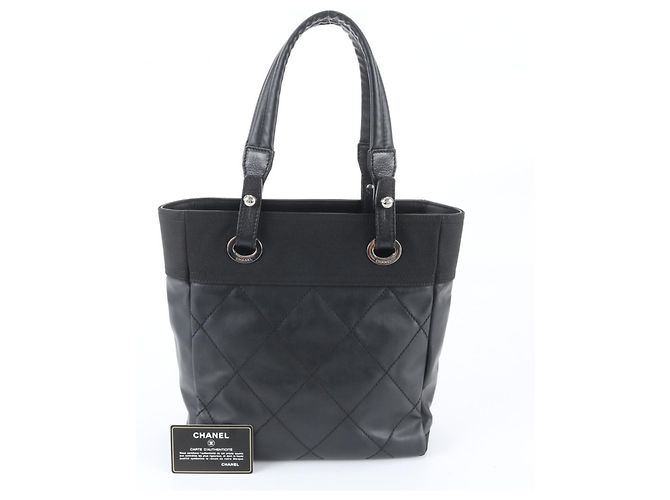 Chanel Paris Biarritz PM Leder Tote Bag Schwarz