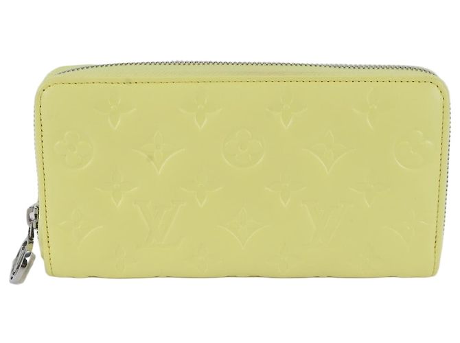 Zippy Louis Vuitton Lambskin Long Wallet Yellow