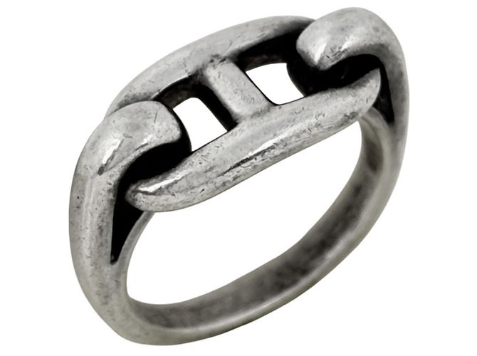 Ring Hermès Anillo Banda Hermes Chaine d'Ancre Silver Plata