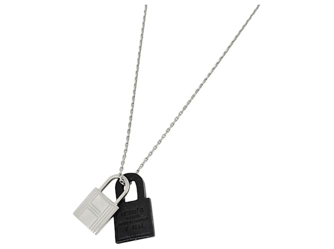 Hermès Hermes HERMES Necklace O'Kelly PM Black Silvery 