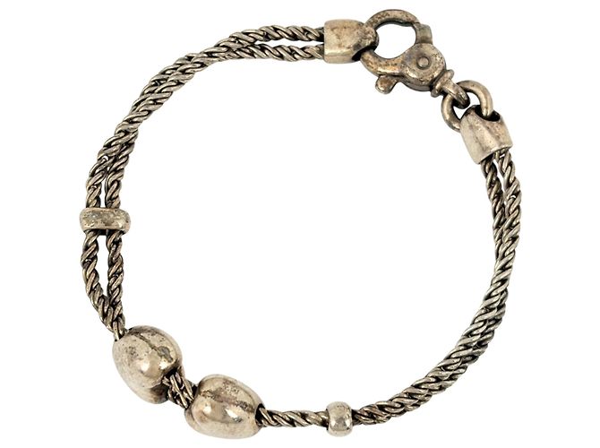 Pulseira Coração Double Rope Tiffany & Co. Prata