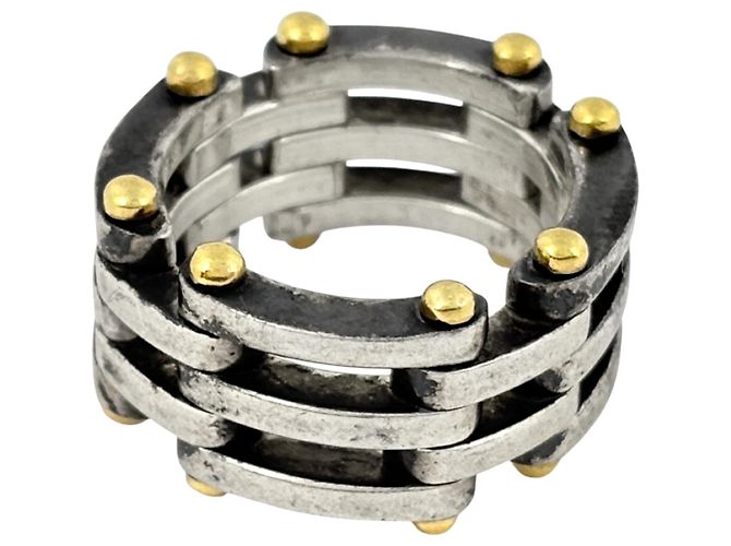 Bague Gate Tiffany & Co. en or et argent Argenté Doré