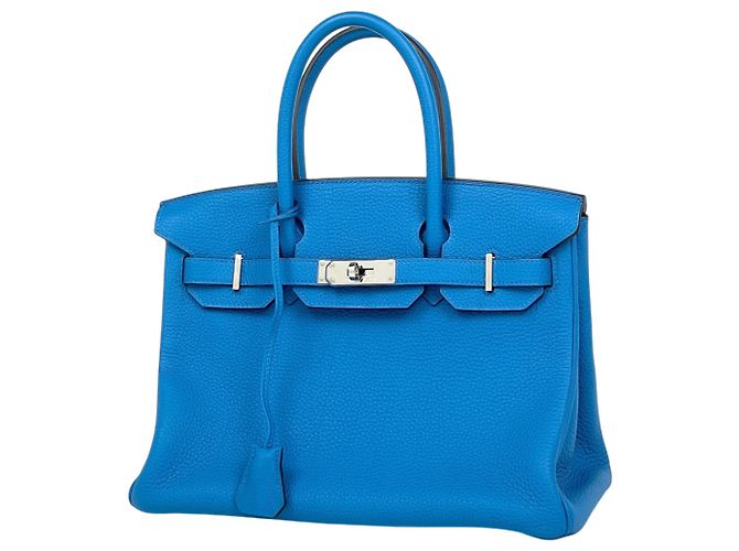 Hermès Bolsa Hermes Birkin 30 em Blue Zanzibar