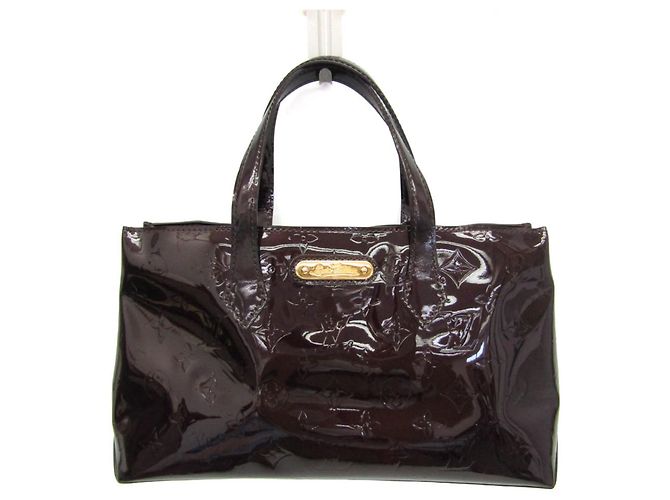 Borsa Louis Vuitton Monogram Vernis Wilshire PM Bordò